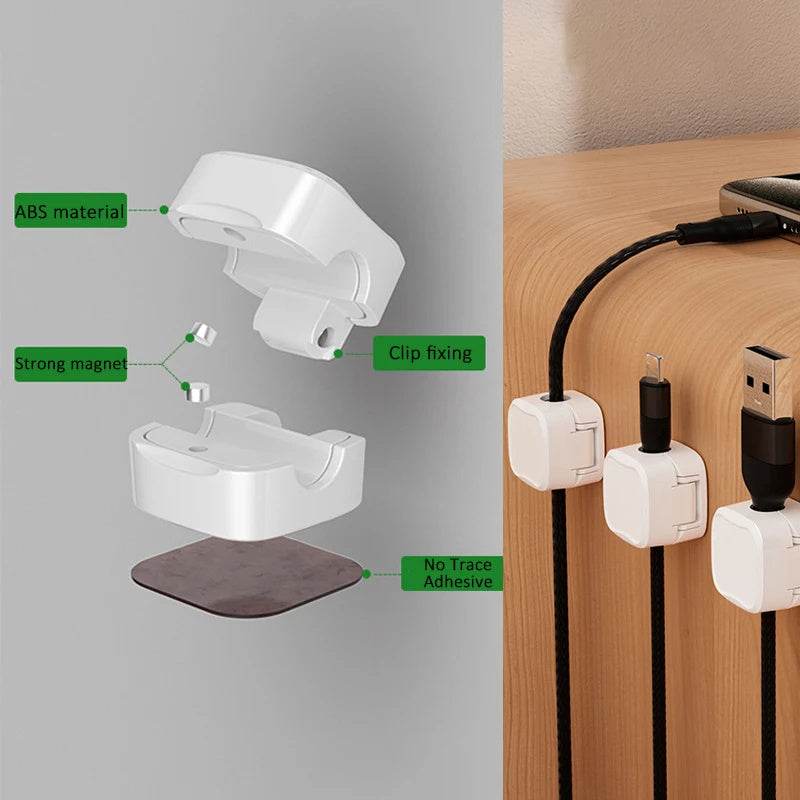 Under Desk Cable Management System Wire Magnetic Cable Organizer - EX-STOCK Canada