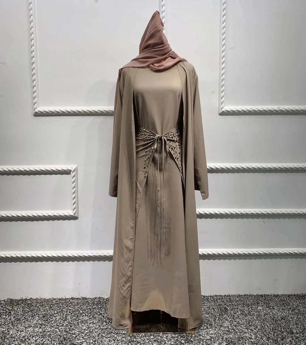 Arab3 piece set ArabDubai Abaya dress with Turban Embellished Abaya - EX-STOCK Canada