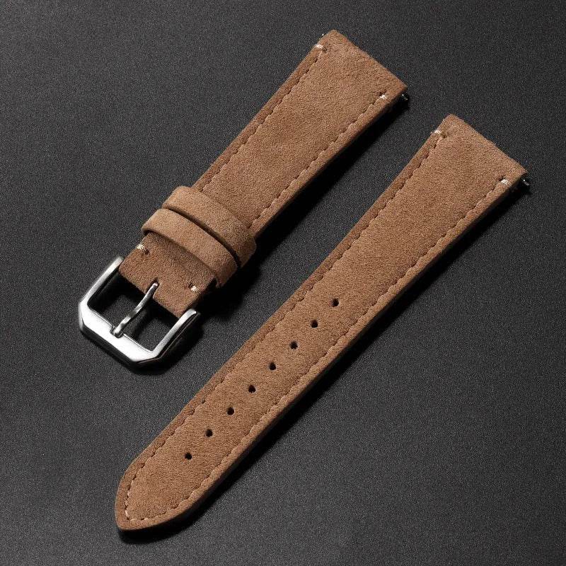 Suede Leather Strap Quick Release Watch Band - EX-STOCK Canada