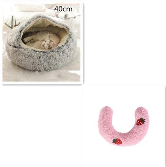 2 In 1 Dog And Cat Bed Pet Winter Bed Round Plush Warm Bed House Soft Long Plush Pets Bed Pet Products EX-STOCK Canada