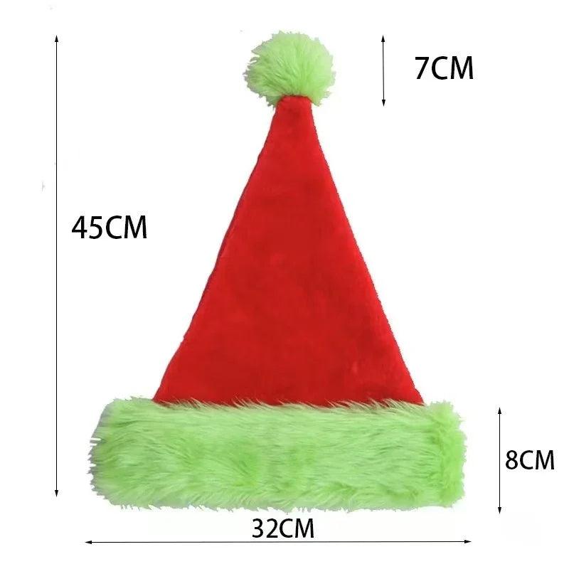 Chapeaux de Père Noël en peluche Chapeau de Noël en velours Chapeau de vacances de Noël en peluche épaissi avec doublure pour fête festive du Nouvel AnEX-STOCK Canada