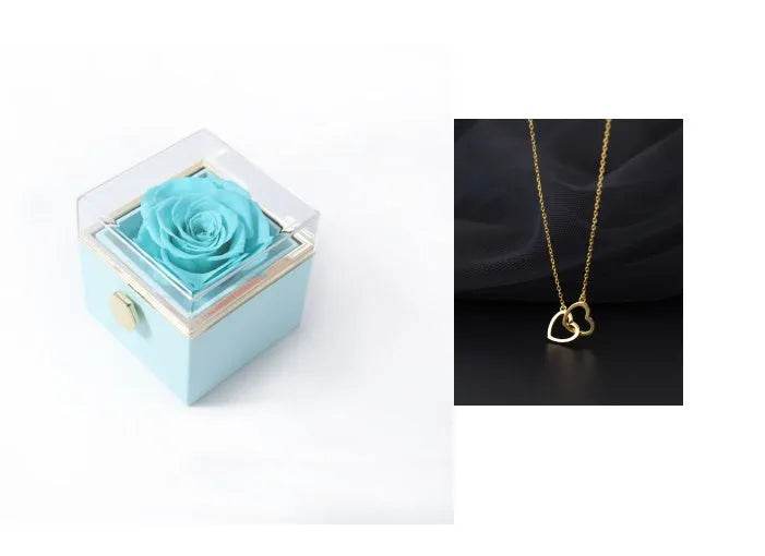 Fashion Acrylic Rotating Valentine Rose Jewelry gift Box - EX-STOCK Canada