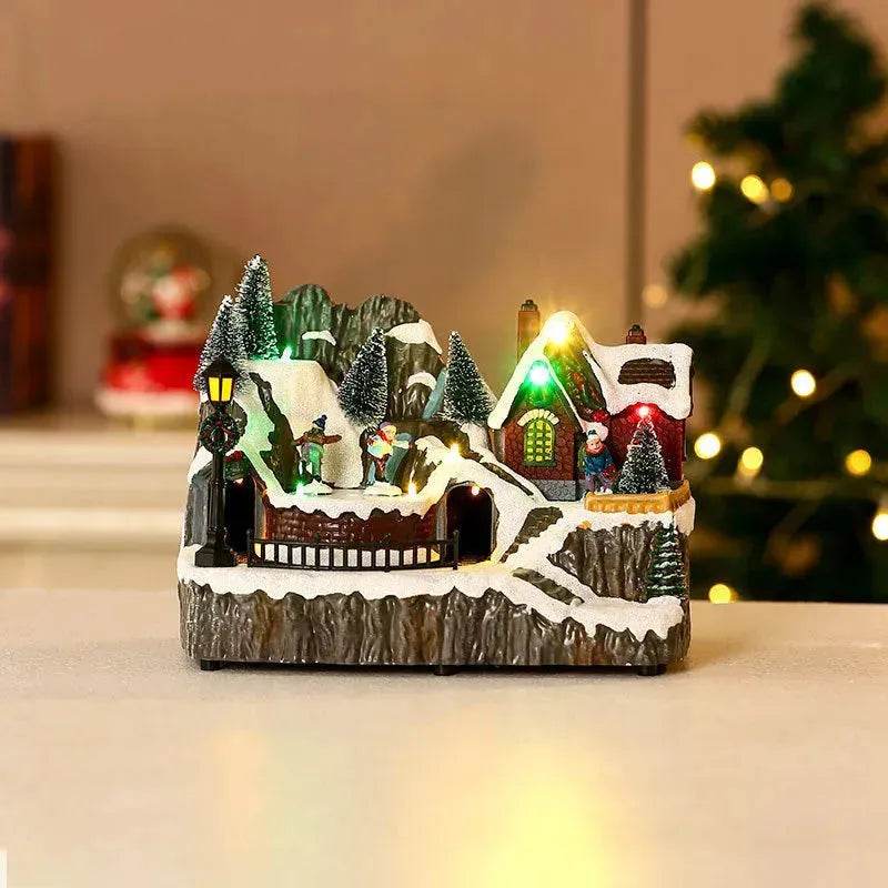 Christmas Rotating Resin Luminous Music Box Ornaments - EX-STOCK Canada