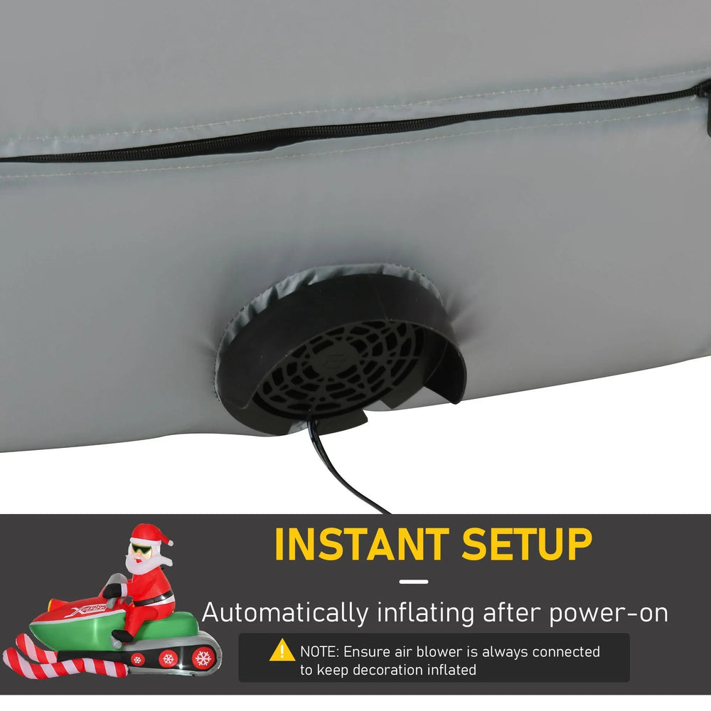 5.2ft Christmas Inflatable Santa Claus With Snowmobile, LED Lighted For Home Indoor Outdoor Garden Lawn Decoration Party Prop EX-STOCK Canada