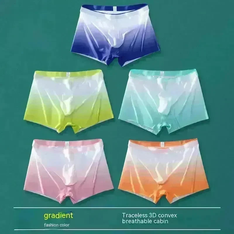 Ice Silk Men's Breathable Full Seamless Boxer Brief Pant underwear - EX-STOCK CANADA