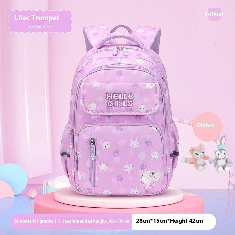 6-12-year-old Primary School Children Girls Backpack Large Capacity Schoolbag - EX-STOCK Canada