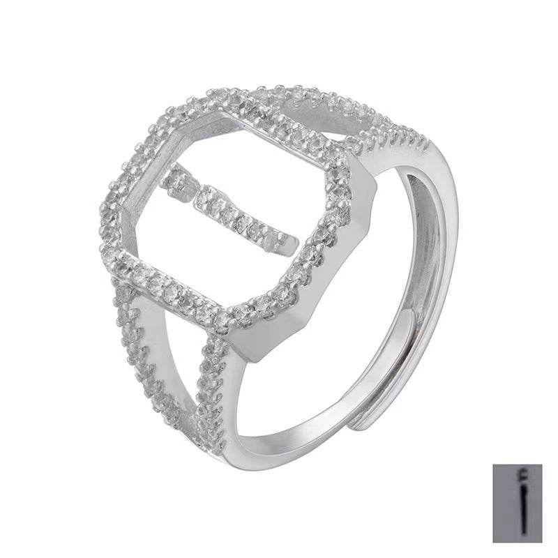 Fashion Micro Inlaid Zircon Arab Letters Ring for women - EX-STOCK Canada