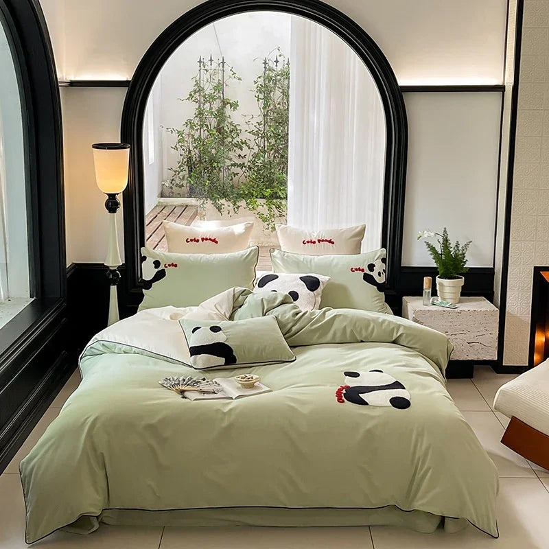 Cartoon Cute Style Cotton Sanding Duvet Cover Bed Sheet Bedding EX-STOCK Canada