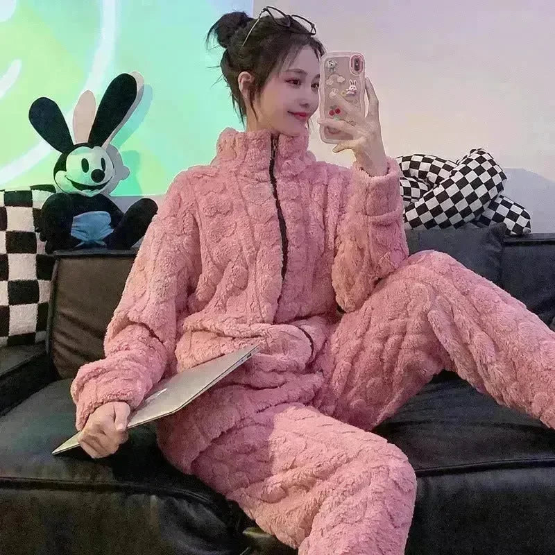 Women's Winter Woolen Love Pajamas - EX-STOCK CANADA