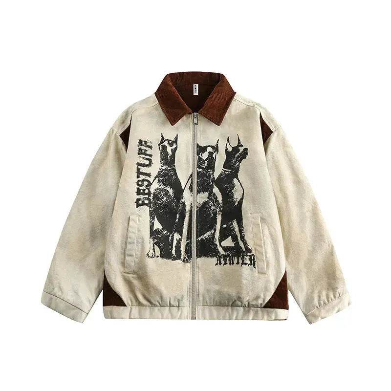 Casual men Retro Heavy Lapel Cotton padded jacket Hip pop street style - EX-STOCK Canada
