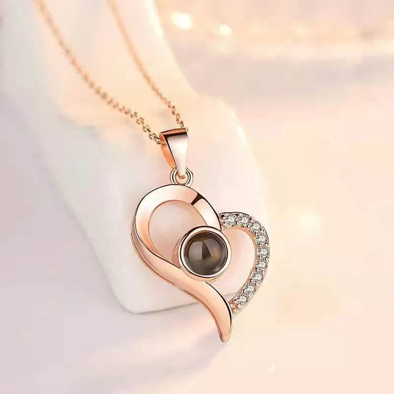 Hot Valentine's Day Gifts Metal Rose Jewelry Gift Box Necklace For Wedding Girlfriend Necklace Gifts - EX-STOCK Canada