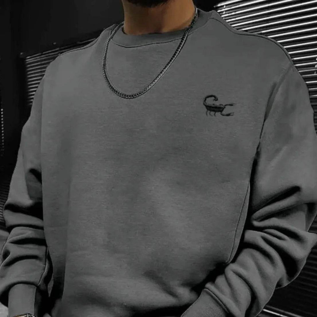 Dark Style Printed Men Crew neck Pullover Sweatshirt - EX-STOCK Canada