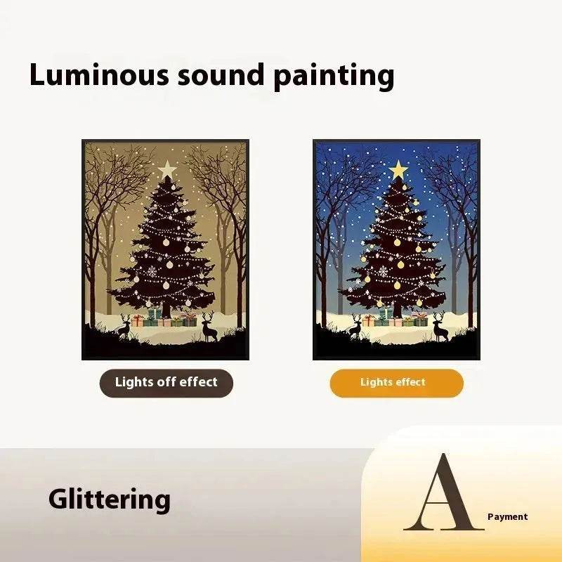 2024 New Luminous Christmas Tree Painting decorations Bluetooth Speaker integrated Gift Ideas - EX-STOCK Canada