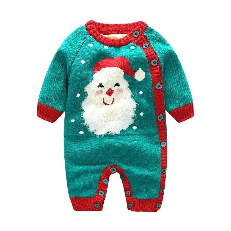 Newborn Baby Clothes Baby Crawling Clothes Thickening Out Baby Harness Christmas Baby Romper Baby Cotton Sleepwear - EX-STOCK Canada