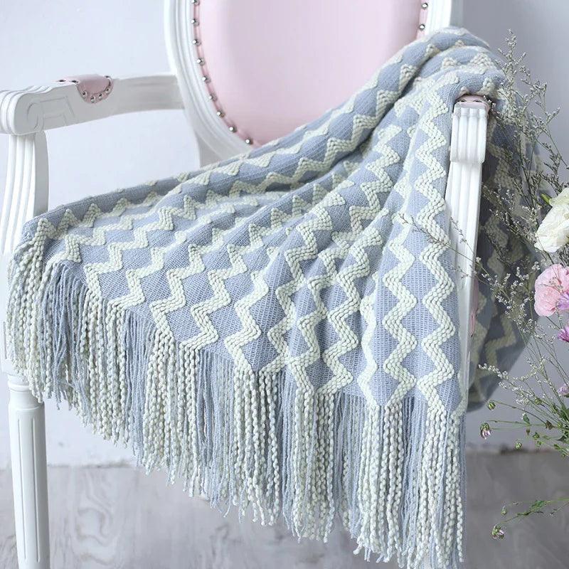 Knitted Wool Blanket Cashmere Blanket EX-STOCK Canada