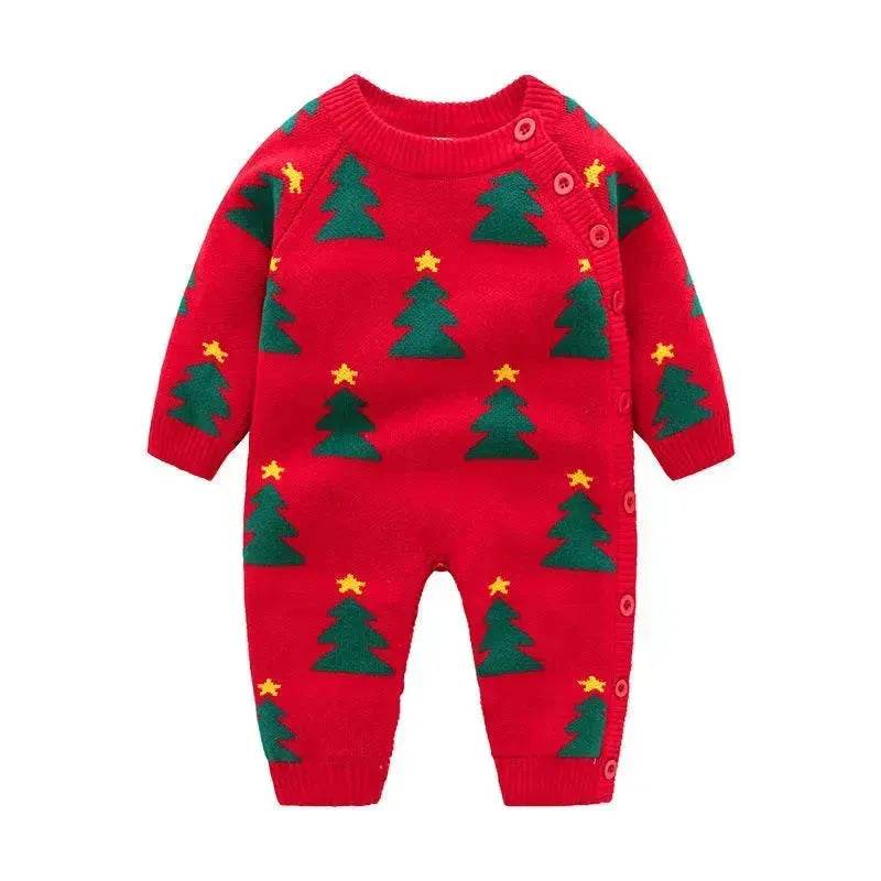 Newborn Baby Clothes Baby Crawling Clothes Thickening Out Baby Harness Christmas Baby Romper Baby Cotton Sleepwear - EX-STOCK Canada