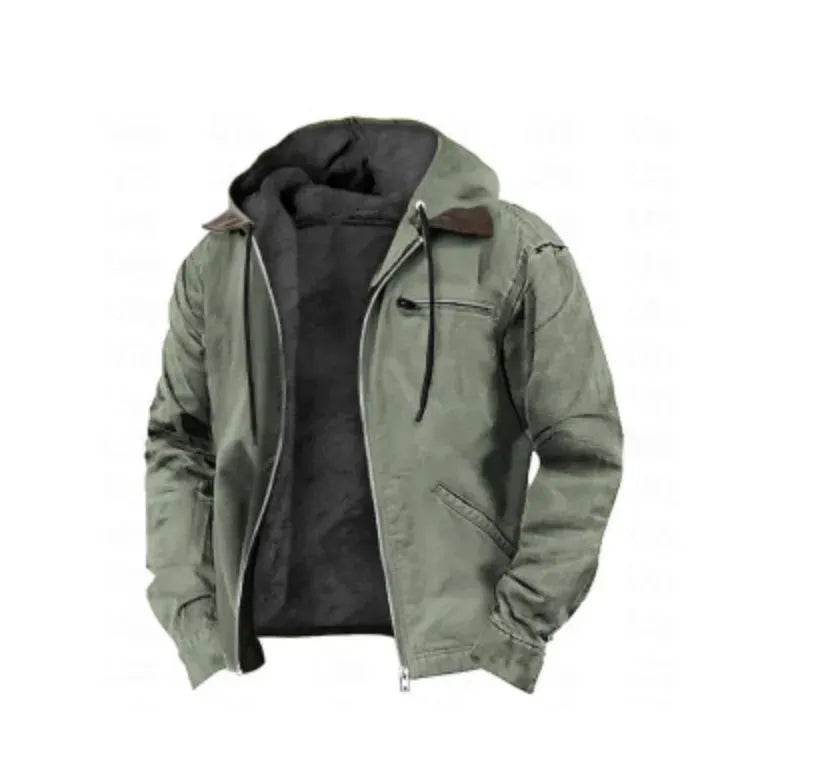 Multi-Color Digital Printing Hooded Sweater Brown Lining Cotton-padded Jacket - EX-STOCK Canada