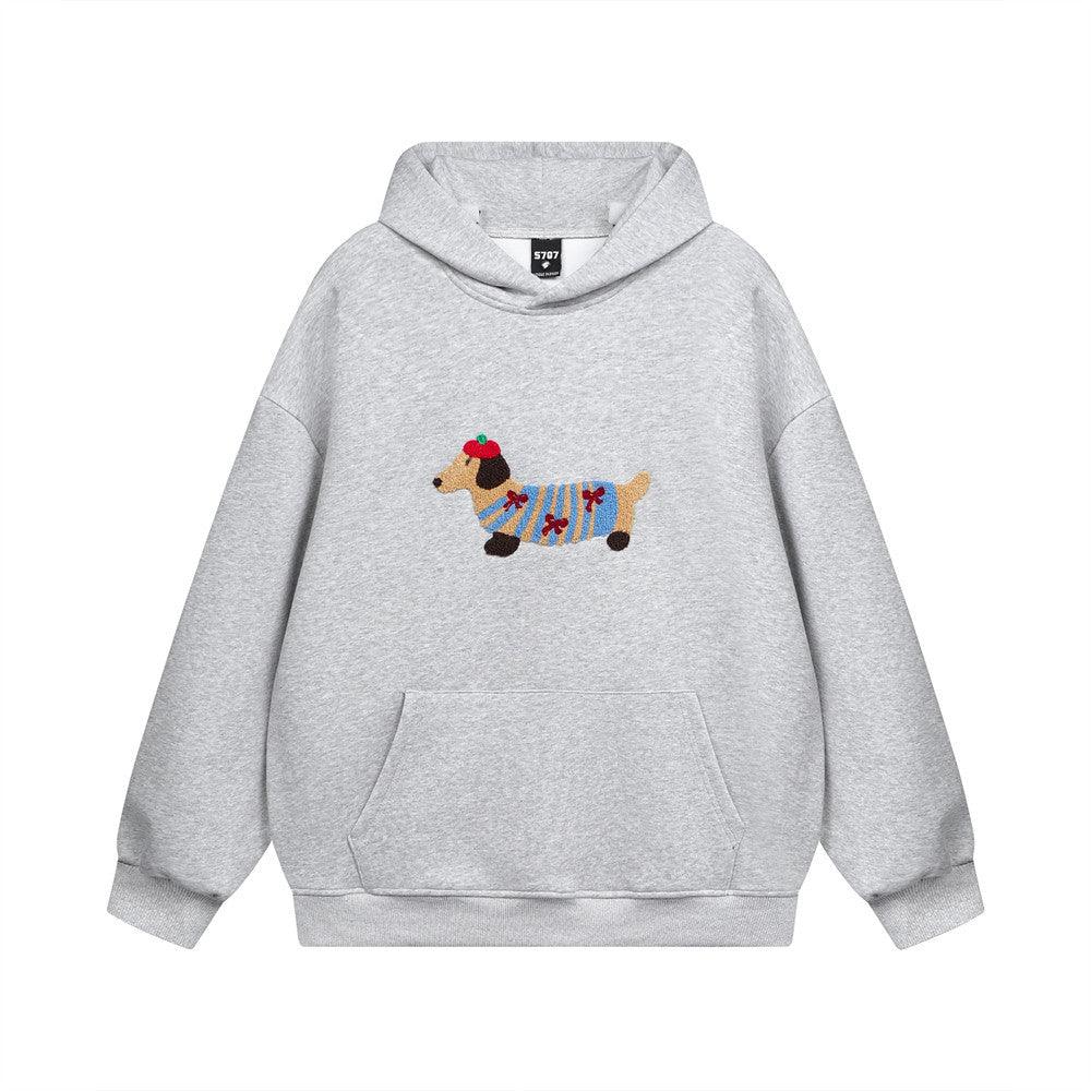 Pull à capuche décontracté à manches longues avec dessin animé