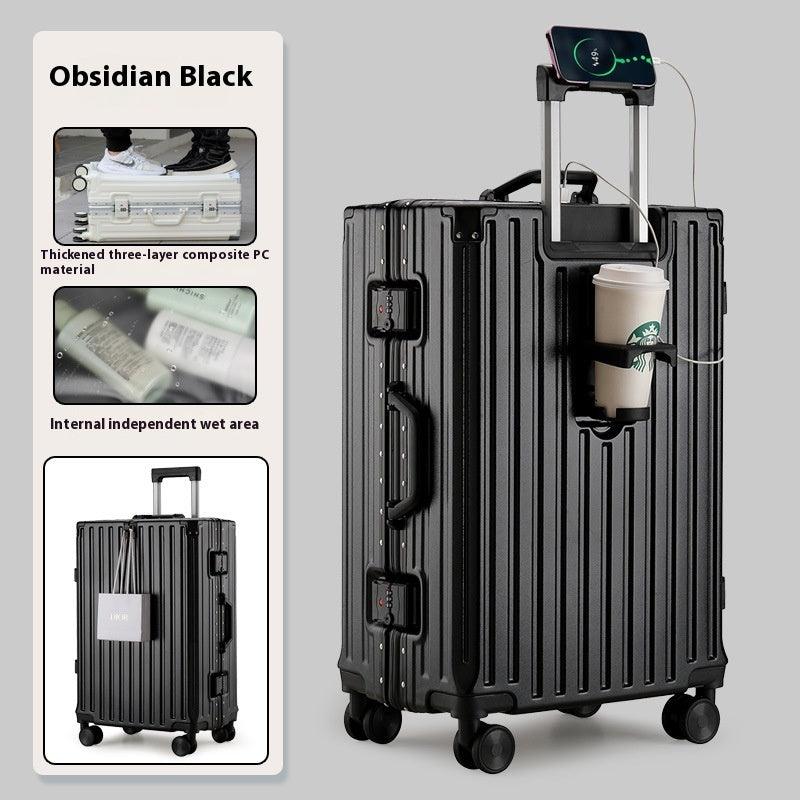 Large Capacity Travel Aluminum Frame Password Luggage | EX-STOCK Canada