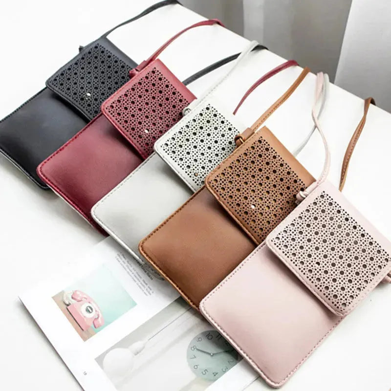 Cross Body Mobile Phone Bag Touching Screen Clear Window Mini Purse Cell Phone Bag Pouch DIN889 - EX-STOCK CANADA