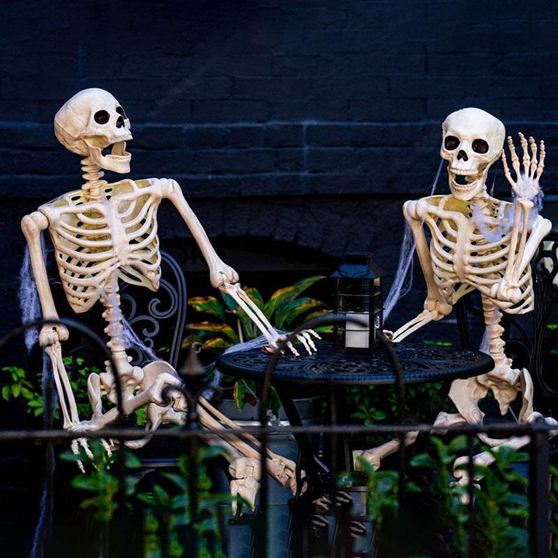 Halloween Movable Joint Skeleton Plastic Model 90cm Party Outdoor Decoration Props - EX-STOCK Canada