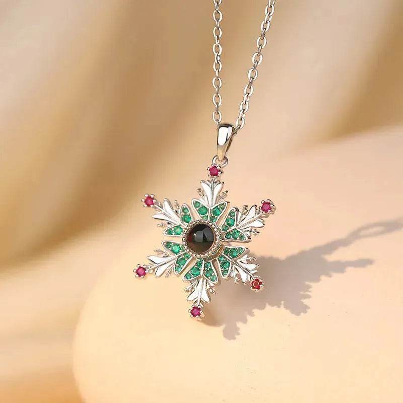 Snowflakes Christmas Necklace gift for women - EX-STOCK Canada