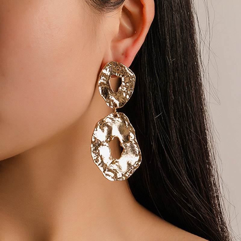 Jewelry Baroque Alloy Geometric Irregular Earrings - EX-STOCK Canada
