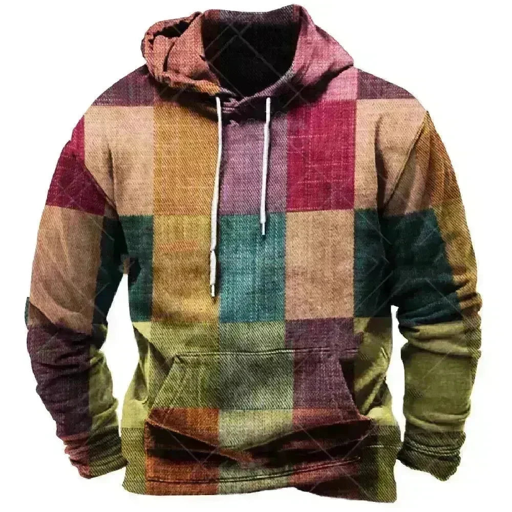 Spring And Autumn New Color Printed Hoodie Pullover sweatshirt Men - EX-STOCK CANADA