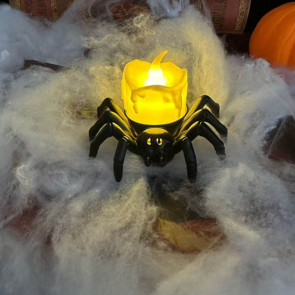 Halloween Pumpkin Spider Candle Light Decoration Props - EX-STOCK Canada