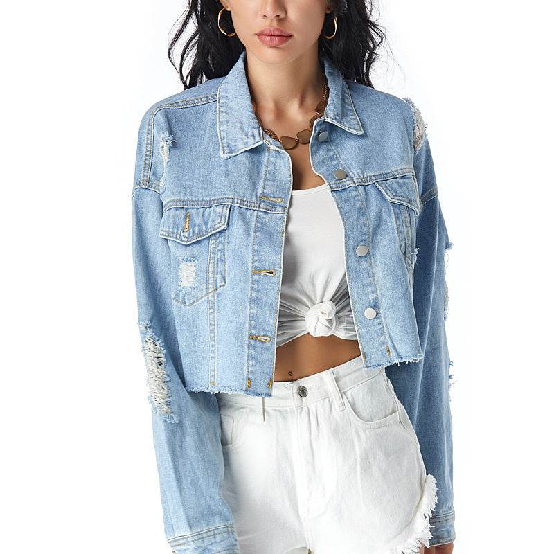 Denim Jacket Women European And American Foreign Trade EX-STOCK Canada