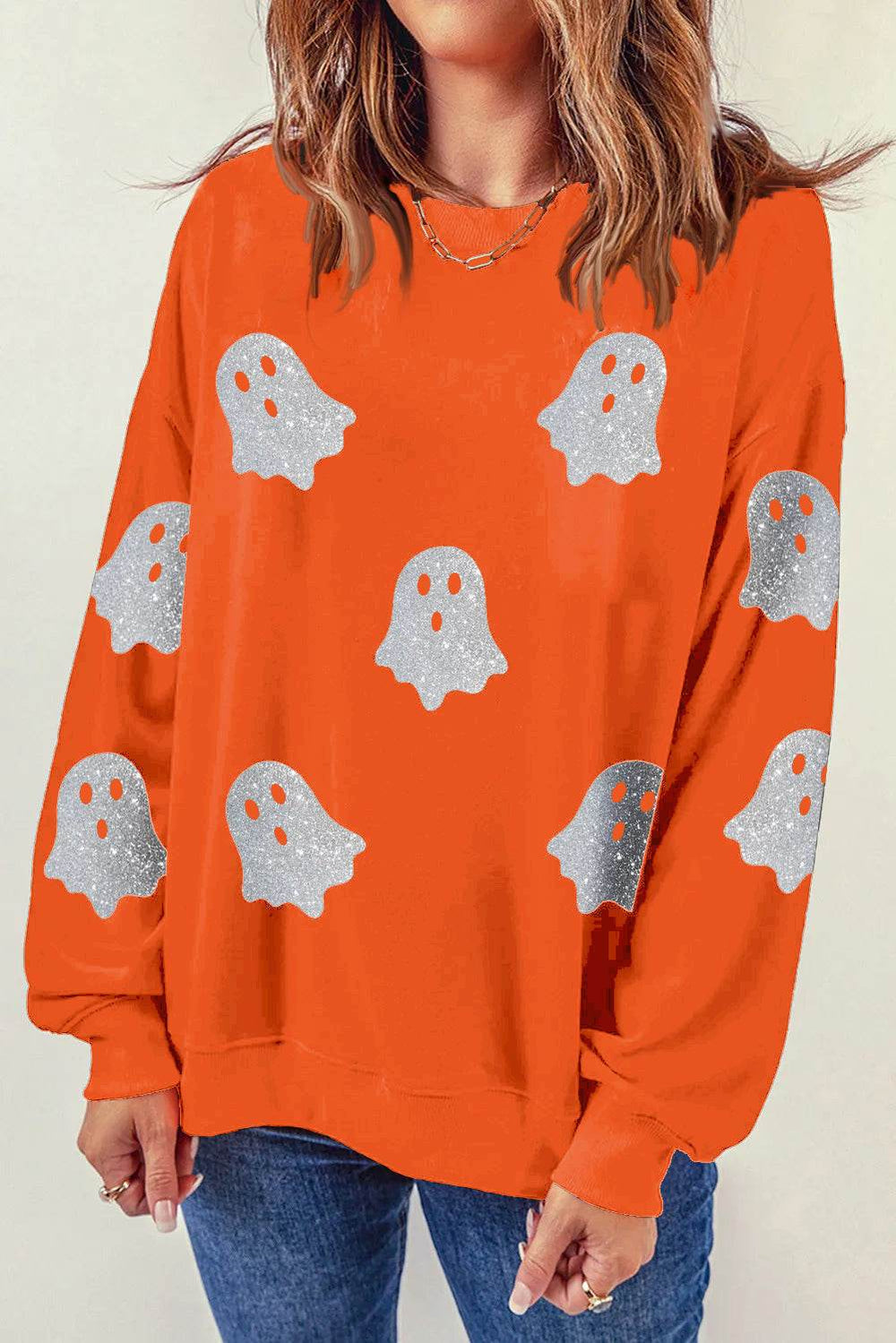 Halloween Ghost Top Loose Casual Pullover - EX-STOCK Canada