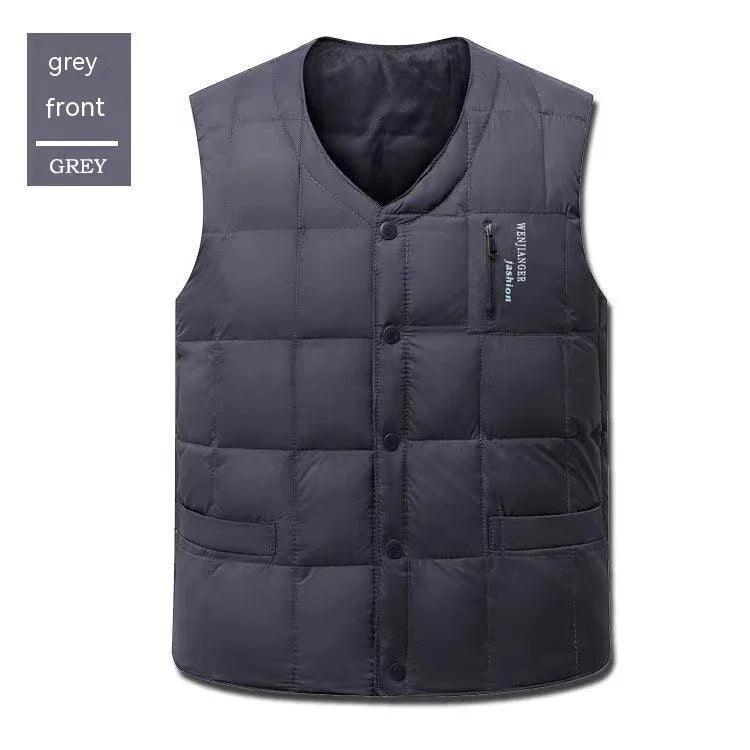 Men's Down Vest Plus-sized Duck Down Vest Warm Autumn And Winter EX-STOCK Canada