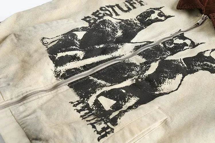 Casual men Retro Heavy Lapel Cotton padded jacket Hip pop street style - EX-STOCK Canada