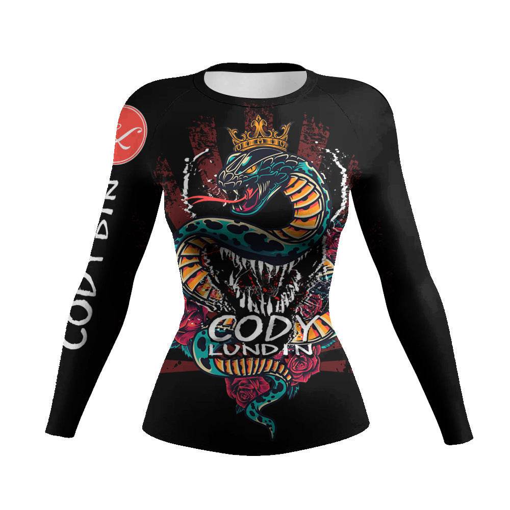Printed Slim Fit Long Sleeve Workout Tops for Women - EX-STOCK Canada