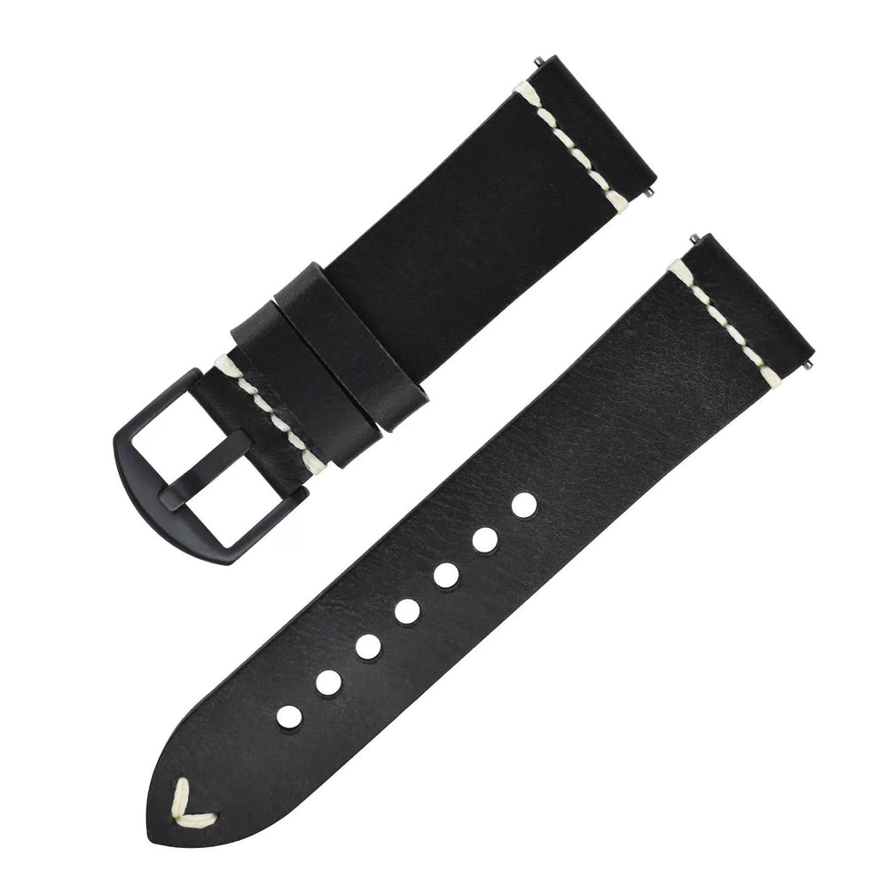 Discoloring Oil Wax Top Layer Cowhide Watch Strap - EX-STOCK Canada