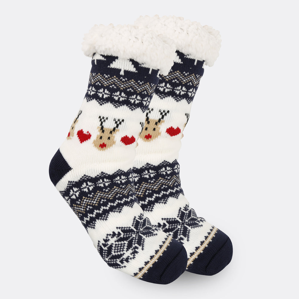 Christmas Women's Thickened Fleece-lined Room Socks EX-STOCK Canada