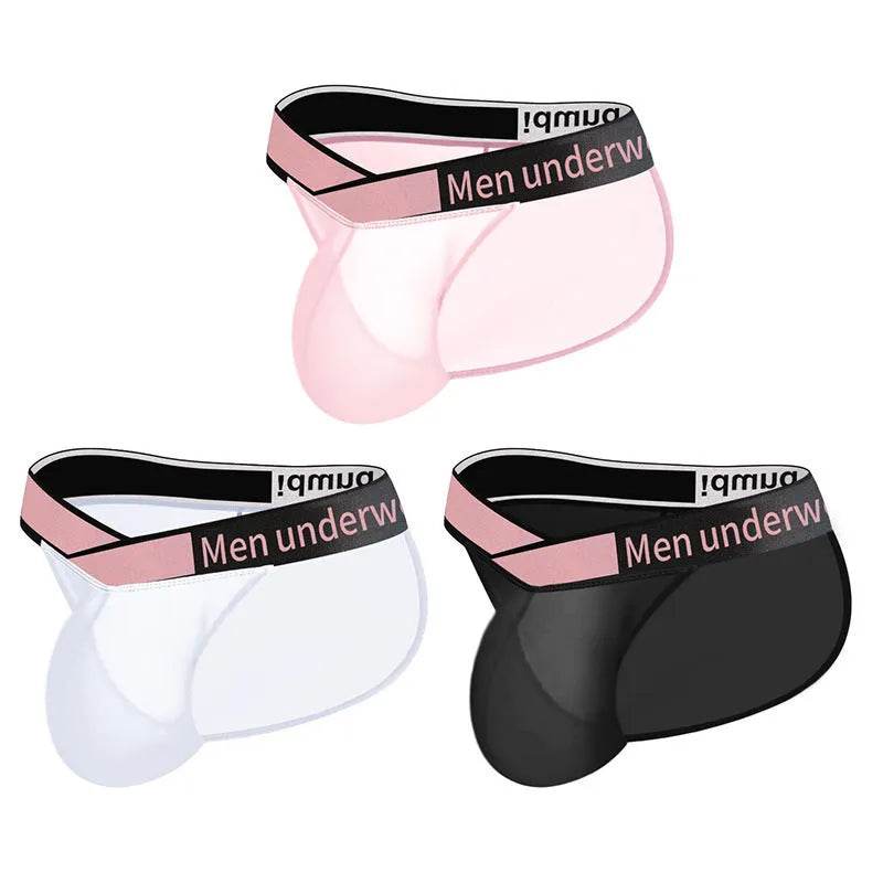 Men's Thin Ice Silk Transparent High Fork Briefs - EX-STOCK Canada