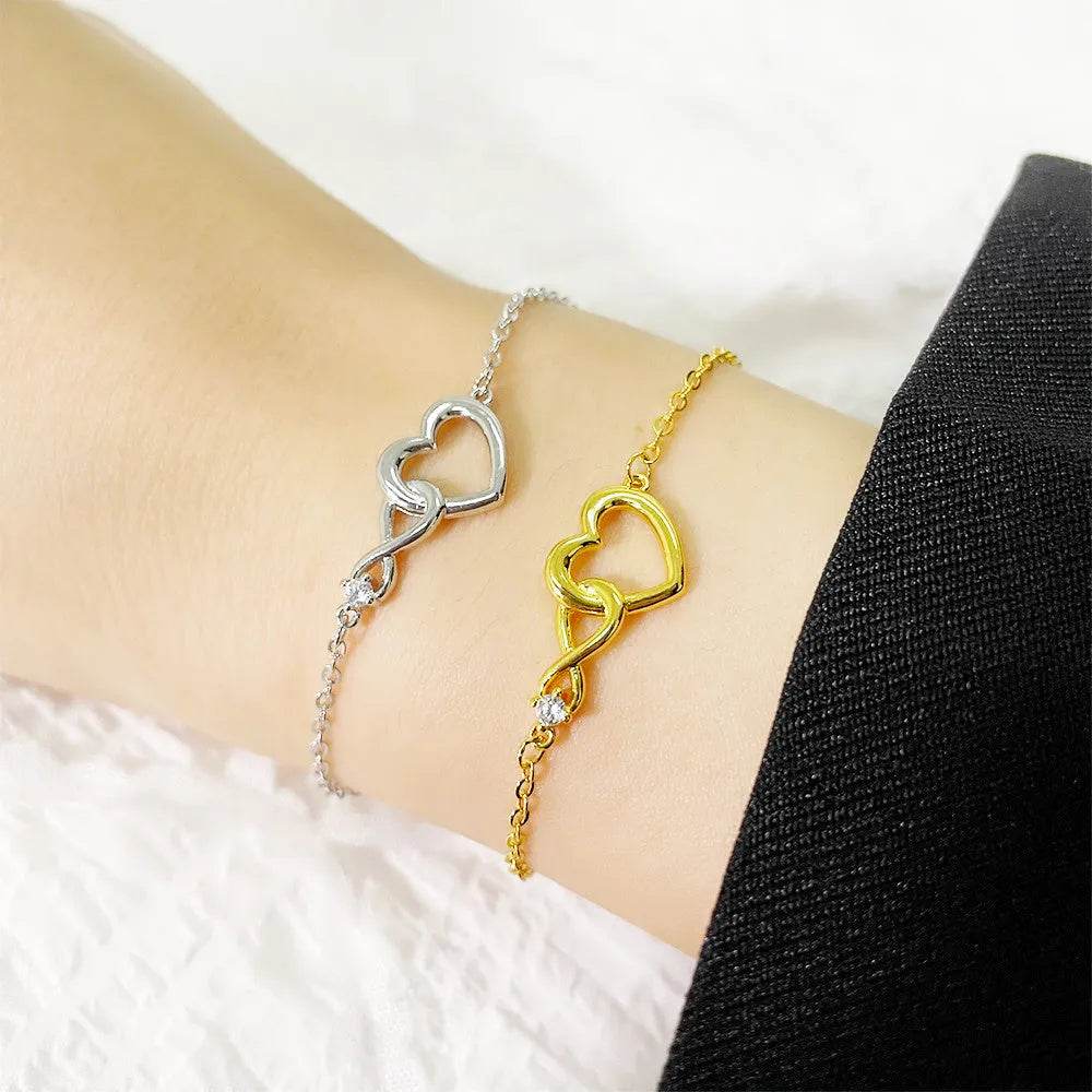 Heart-shape Bracelet Fashion Jewelry Versatile Love Bracelet Gift For Girlfriend Valentine's Day - EX-STOCK Canada
