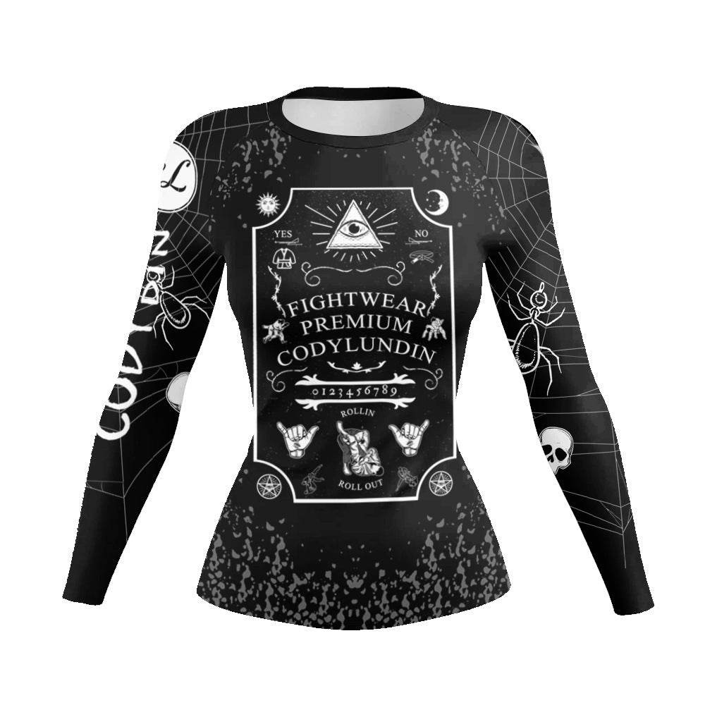 Printed Slim Fit Long Sleeve Workout Tops for Women - EX-STOCK Canada