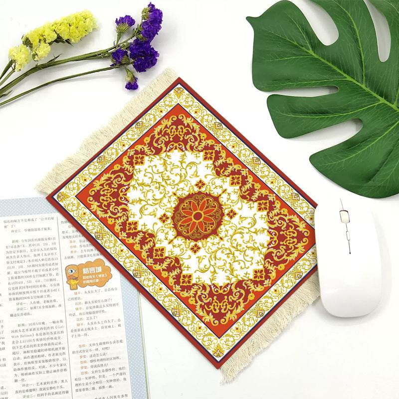 Office mouse pad, Suede fringe mouse pad Hot rubber Bohemian style - EX-STOCK Canada