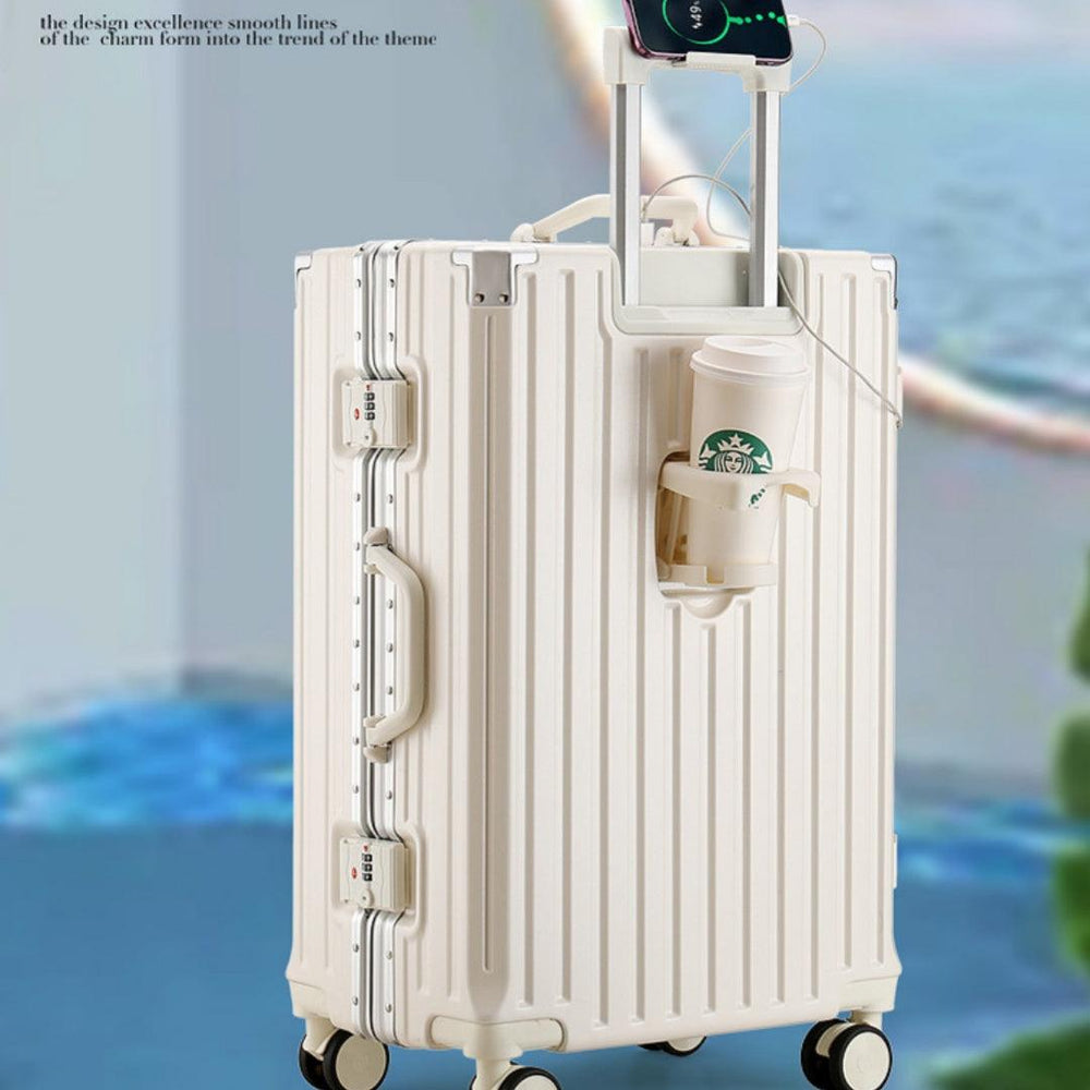Large Capacity Travel Aluminum Frame Password Luggage | EX-STOCK Canada