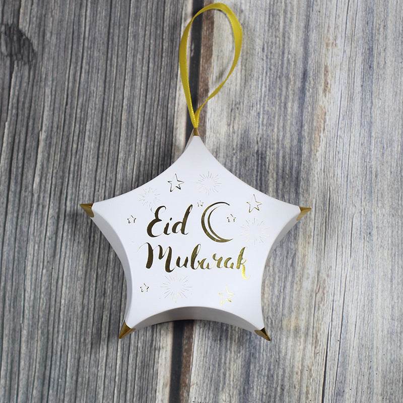 Hot Stamping Pentagram Shape Ramadan Eid Mubarak Gift Box - EX-STOCK Canada