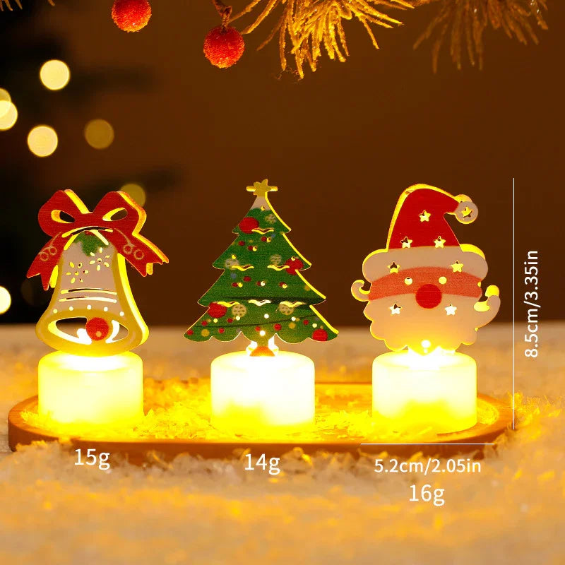 LED Electronic Candle Lights Christmas Trees Santa Claus Snowmen Creative Candles Small Night Lights Home Decorative Ornaments EX-STOCK Canada