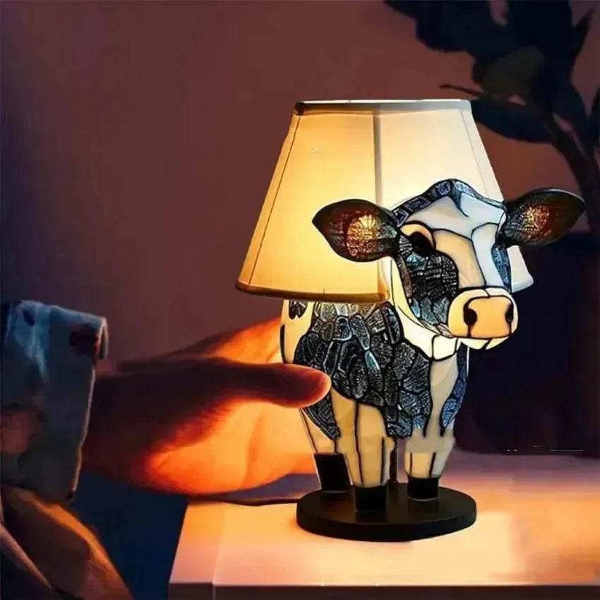 Beautiful Cow Table Lamp Bedside Table Lamp With USB Bedside Lamp For Living Room Bedroom Dormitory Bra Ornament - EX-STOCK Canada
