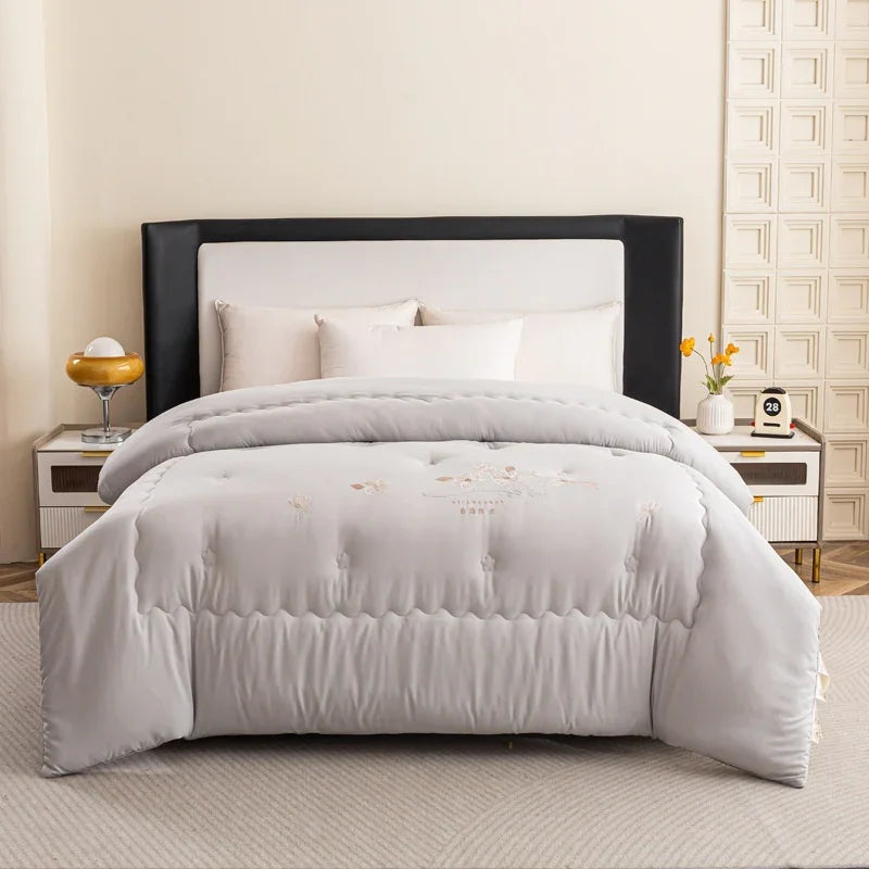 Housse de couette en Cellucoton de soja confortable, simple ou double, aérée, pour la pause déjeuner, printemps et été, édredon fin, insert de couetteEX-STOCK Canada