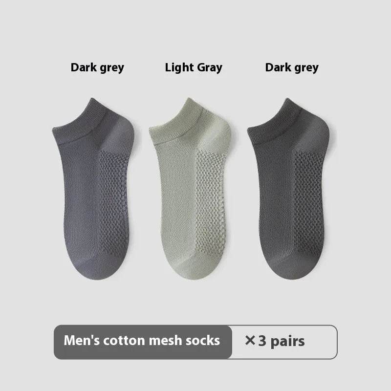 Cotton Anti-Pilling Ankle socks absorbing Invisible Tight Mesh Boat Socks - EX-STOCK Canada