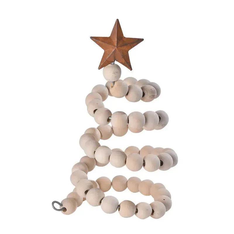 Creative Wooden DIY Twine Wooden Bead Christmas Tree decorations Ornaments - EX-STOCK Canada