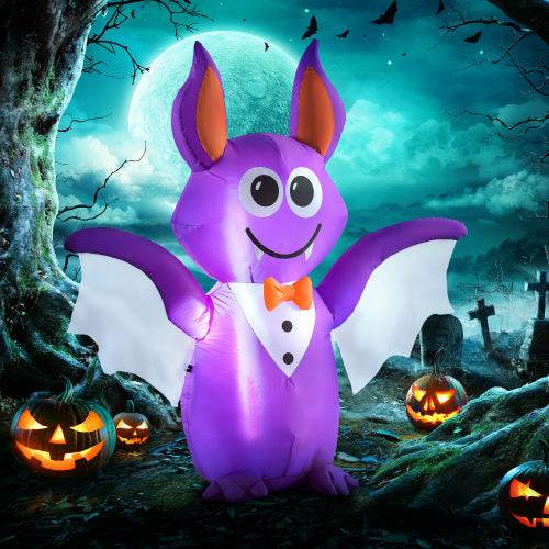Outsunny 6ft Inflatable Halloween Decoration Bat, Blow Up Outdoor LED Yard Display, Waterproof - EX-STOCK Canada