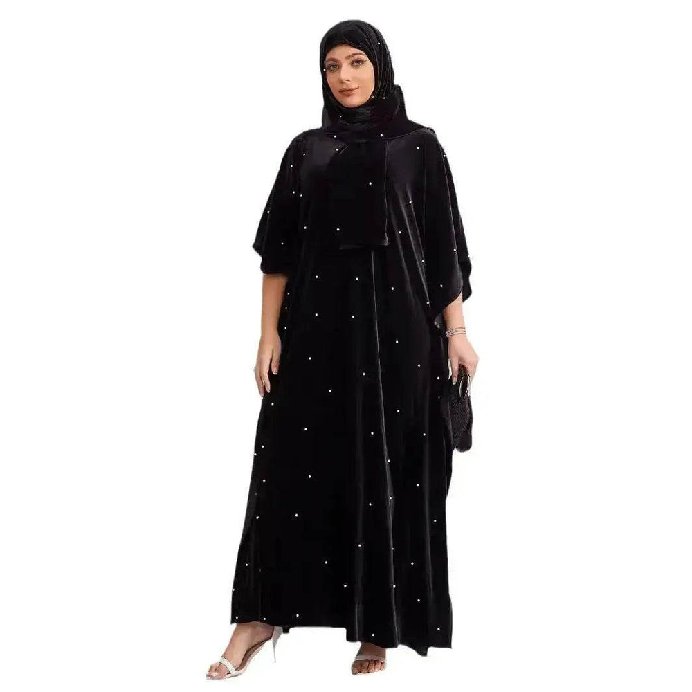 Black Abaya Hijab Jilbab Abaya for ArabMiddle East Arab Dubai Islamic Wear for Women Eid Jalabiya for Women Abaya Khimar set - EX-STOCK Canada