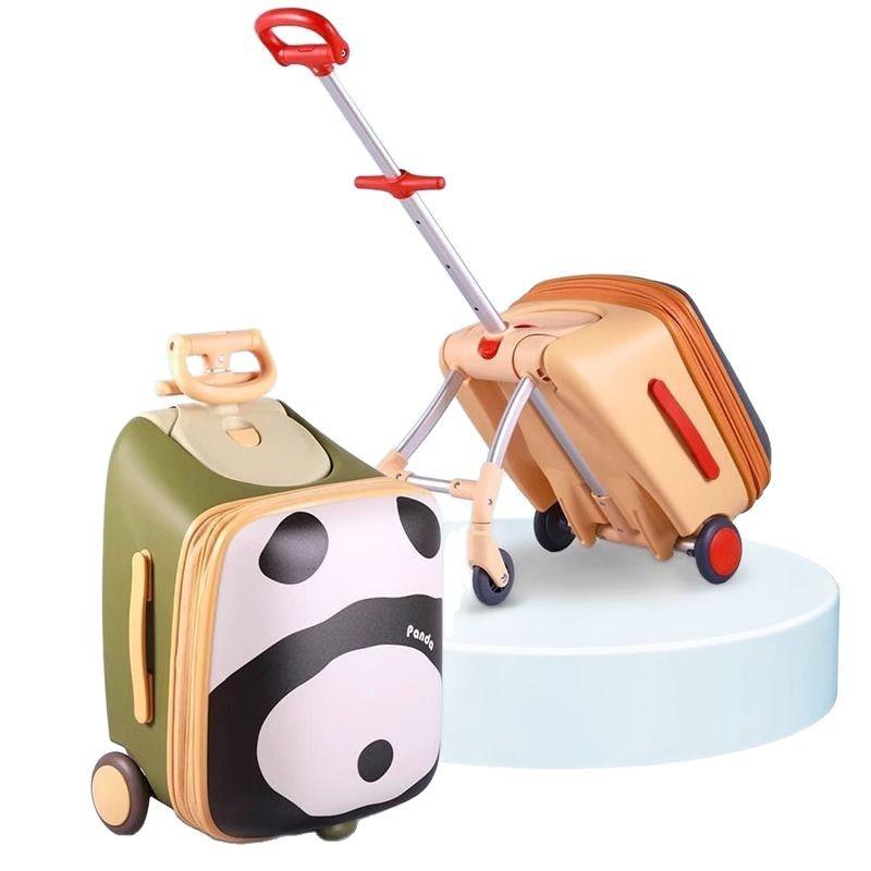Une valise de voyage 2-en-1 qui fait aussi office de poussette. Les enfants peuvent s'asseoir et se déplacer pendant que vous la tirez. Parfait pour voyager avec des enfants | EX-STOCK Canada